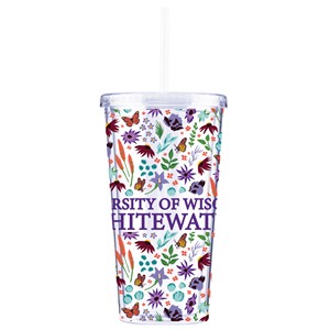 Image of Tumbler - 20 oz Spring Floral UW-Whitewater