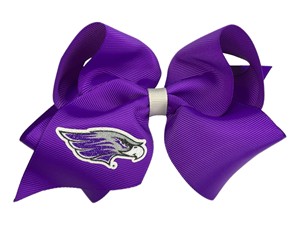 Bow Clip Purple with Glitter Mascot - main view