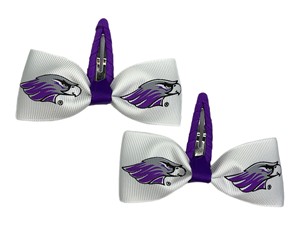 Bow Hair Clips with Mascot - 2pk - main view