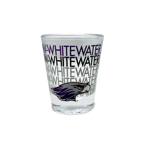 Shot Glass - UW-Whitewater x5 Down with Mascot - main view