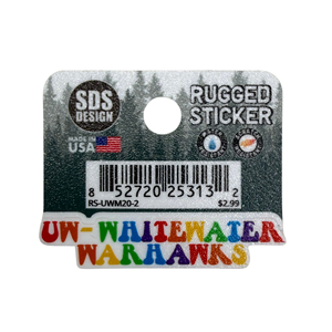 Sticker - Rainbow UW-Whitewater over Warhawks - main view