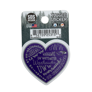 Sticker - UWW Heart Shaped Sticker - main view