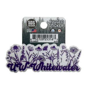 Sticker - UW-Whitewater Floral Sticker - main view