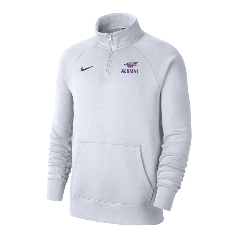 Image of Nike 1/4 Zip Sweatshirt Club Fleece with Embroidered Mascot over Alumni (SKU 106797081) Image of Nike 1/4 Zip Sweatshirt Club Fleece with Embroidered Mascot over Alumni (SKU 106797081)