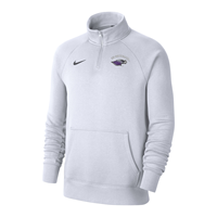 Nike 1/4 Zip Sweatshirt Club Fleece with Embroidered UW-Whitewater arched over Mascot