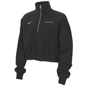 Image of Nike 1/4 Zip Cropped Embroidered UW-Whitewater -  black