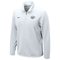 Nike 1/4 Zip Sweatshirt Dri-Fit with Embroidered UW-Whitewater arched over Mascot