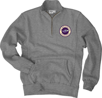 Image of Blue 84 1/4 Zip with UW-Whitewater Warhawks and Mascot Emblem -  grey