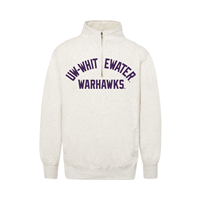 MV Sport 1/4 Zip Sweatshirt with UW-Whitewater over Warhawks Tackle Twill Lettering