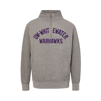 MV Sport 1/4 Zip Sweatshirt with UW-Whitewater over Warhawks Tackle Twill Lettering