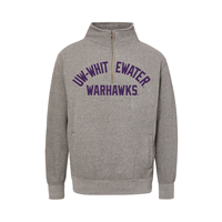 Image of MV Sport 1/4 Zip Sweatshirt with UW-Whitewater over Warhawks Tackle Twill Lettering -  1