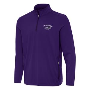 Image of Cutter & Buck 1/4 Zip Perilous Embroidered UW-W over Mascot