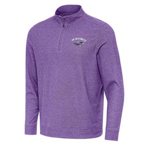 Image of Cutter & Buck 1/4 Zip Subtle Embroidered UW-W over Mascot