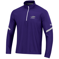 Under Armour Mens 1/4 Zip Sweatshirt with Embroidered Mascot over UW-Whitewater