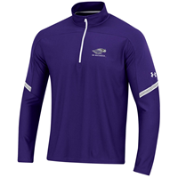1/4 Zip Sweatshirt with Embroidered Mascot over UW-Whitewater