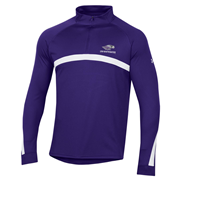 1/4 Zip Lightweight Sweatshirt Black Mesh Camo with Embroidered Mascot over UW-Whitewater