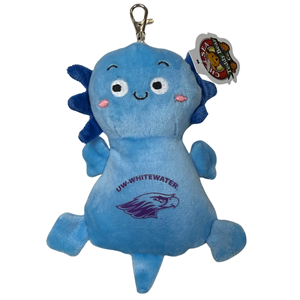 Bag Charm - Axolotl UW-Whitewater over Mascot - main view