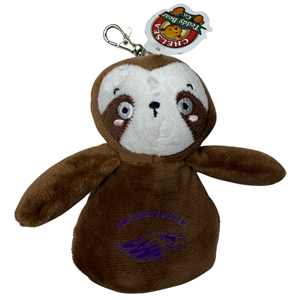 Bag Charm - Sloth UW-Whitewater over Mascot - main view