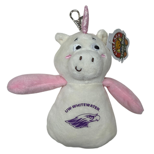 Bag Charm - Unicorn UW-Whitewater over Mascot - main view
