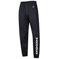 Image of Champion Jogger Banded Sweatpants with Bold Vertical Warhawks Design -  black