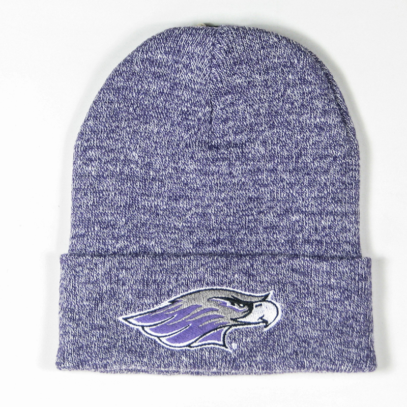 Beanie - Heather Purple Embroidered Mascot