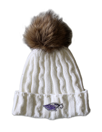Logofit Faux Fur Pom Beanie