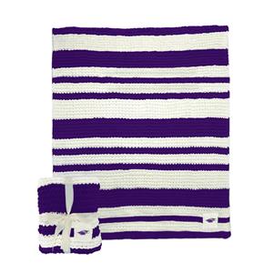 Image of Blanket - 50" x 60" Cable Knit Throw with Mascot