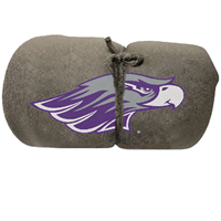 Image of Blanket - Sweatshirt Soft Wash with Warhawk Head -  onyx