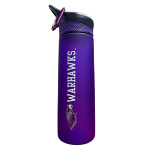 Water Bottle - 24oz Purple Mascot Warhawks - main view