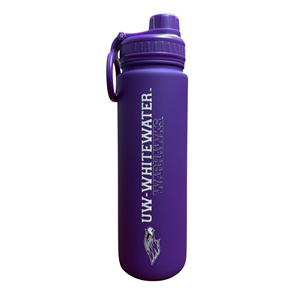 Water Bottle - 24oz Mascot UW-Whitewater over Warhawks - main view