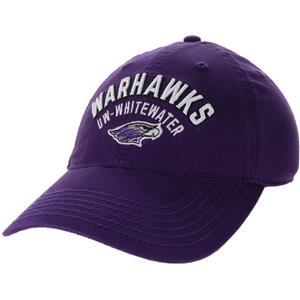 Hat - Legacy EZA Warhawks UW-W Arched over Mascot -  purple