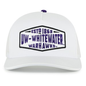 Hat - The Game White with Boxed in Est 1868 over UW-Whitewater over Warhawks - main view