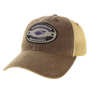 Image of Hat - Legacy OFA Trucker Distressed Patch UW-W over Warhawks -  brown