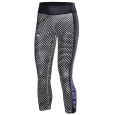 Under Armour Black Capri Leggings With Hexagon Pattern With Warhawks Down Side