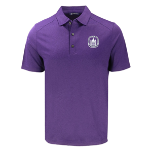 Cutter and Buck Forge Polo with Embroidered Chancellor's Seal -  purple