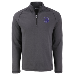 Cutter and Buck Peshastin Half Zip with Embroidered Chancellor's Seal -  grey