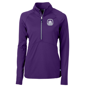 Image of Women's Cutter and Buck Adat Eco Half Zip Pullover with Embroidered Chancellor's Seal
