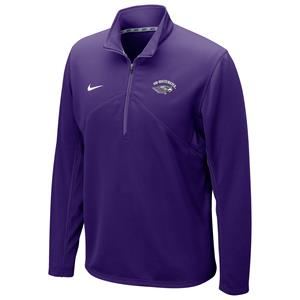 Image of Nike 1/4 Zip Dri-Fit with Embroidered UW-Whitewater arched over Mascot -  purple