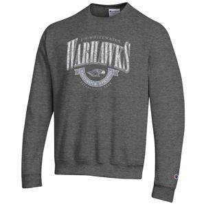 Champion Crewneck Warhawks Distressed Design with Half Circle Banner -  graphite