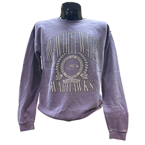 Blue 84 Crewneck Distressed Vintage UW-Whitewater over Vintage Design - main view