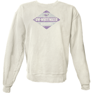 Blue 84 Crewneck Diamond Mascot over UW-Whitewater over Warhawks - main view