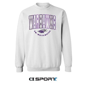 CI Sport Crewneck with Gradient Warhawks over Mascot Head and UW-Whitewater - main view