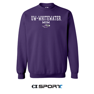CI Sport Crewneck Sweatshirt UW-Whitewater over Mom -  purple