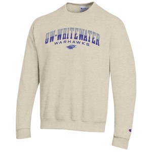 Champion Crewneck Sweatshirt Two-Colored Letters UW-Whitewater over Warhawks - main view