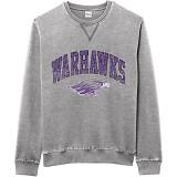 Image of Ouray Crewneck Sweatshirt Distressed with Warhawks over Mascot