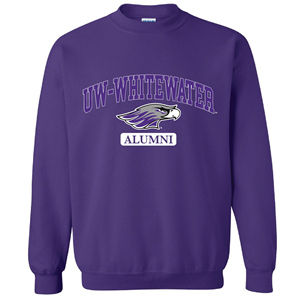 Image of Crewneck Sweatshirt UW-Whitewater over Alumni CS -  purple