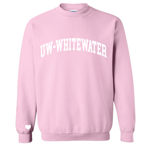 Valentine's Crewneck White on Pink CS