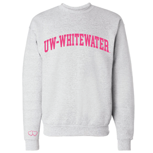 Image of Valentine's Day Crewneck Pink on Ash