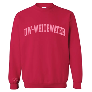 Image of Valentine's Crewneck Pink on Red