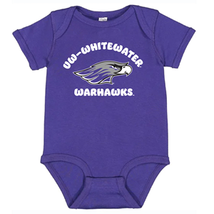 Infant Onesie UW-Whitewater over Warhawks CS -  purple